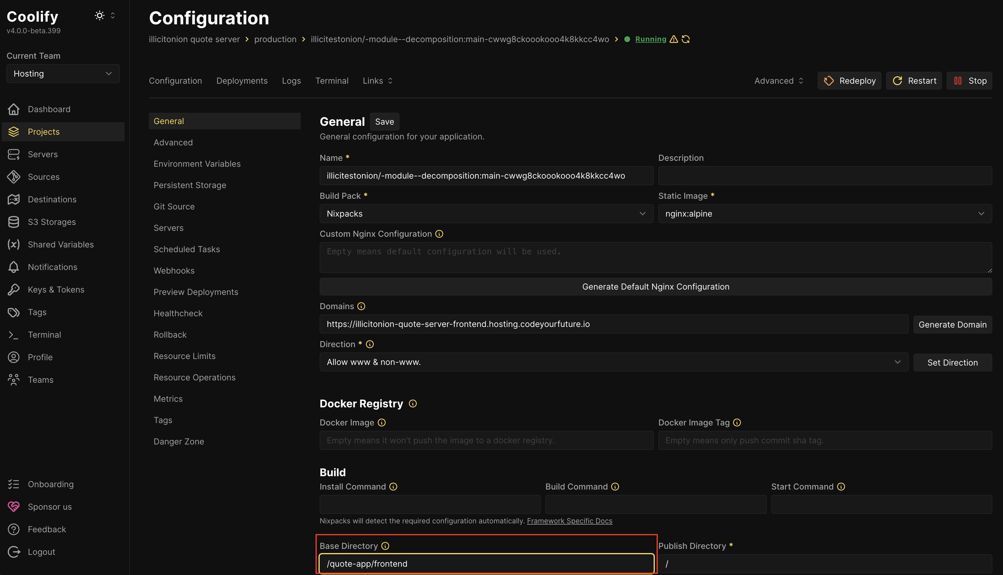 Set Base Directory
